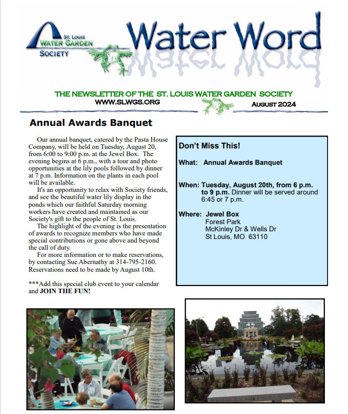 Click to read the August 2024 Waterword from SLWGS.org